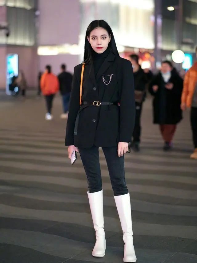 西装 长靴搭配指南