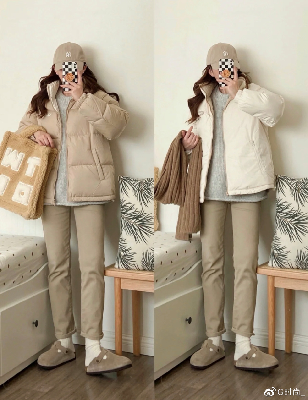 冬天穿衣服拒绝沉闷,4组色系搭配示范,显白又时髦|色系|炒栗子|卡其