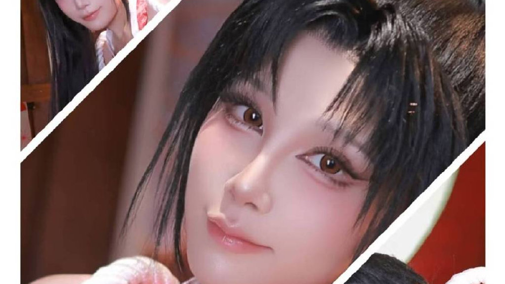 水淼神还原COS不知火舞，绝美风姿燃爆次元！|王者荣耀|发型|发饰|造型|绳结_新浪新闻