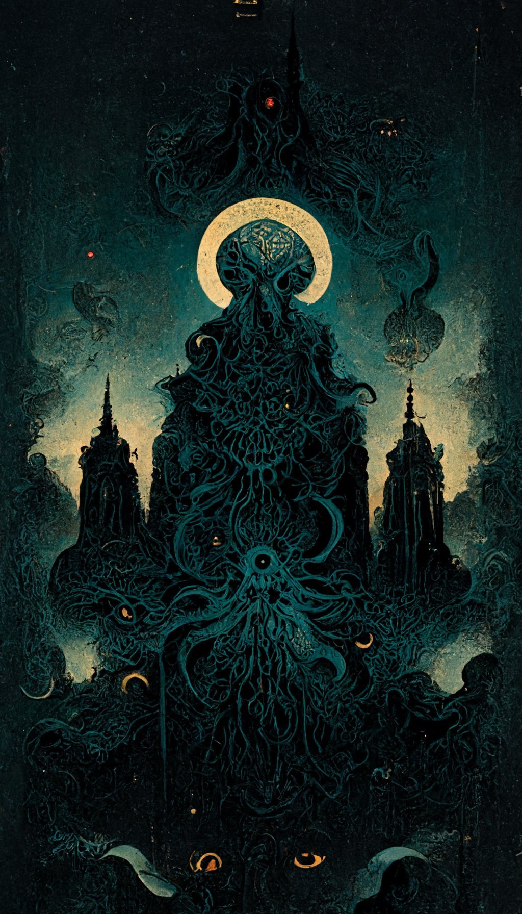 ai绘图:塔罗牌克苏鲁 from:tomu_to_mu