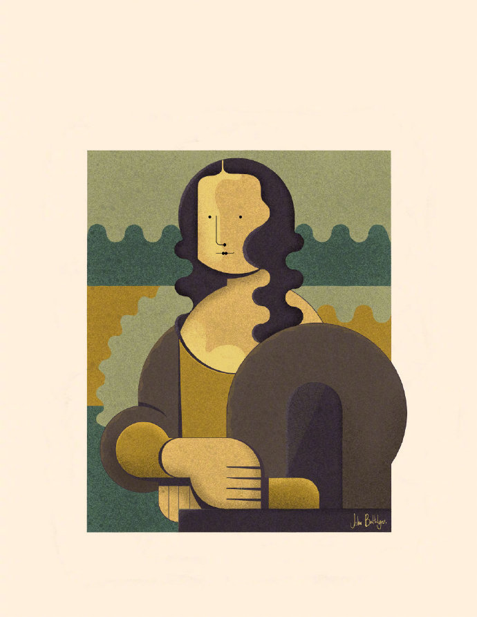 抽象名画 :插画师 john battalgazi