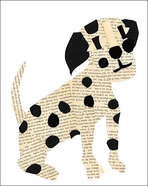 报纸拼贴设计猫猫狗狗