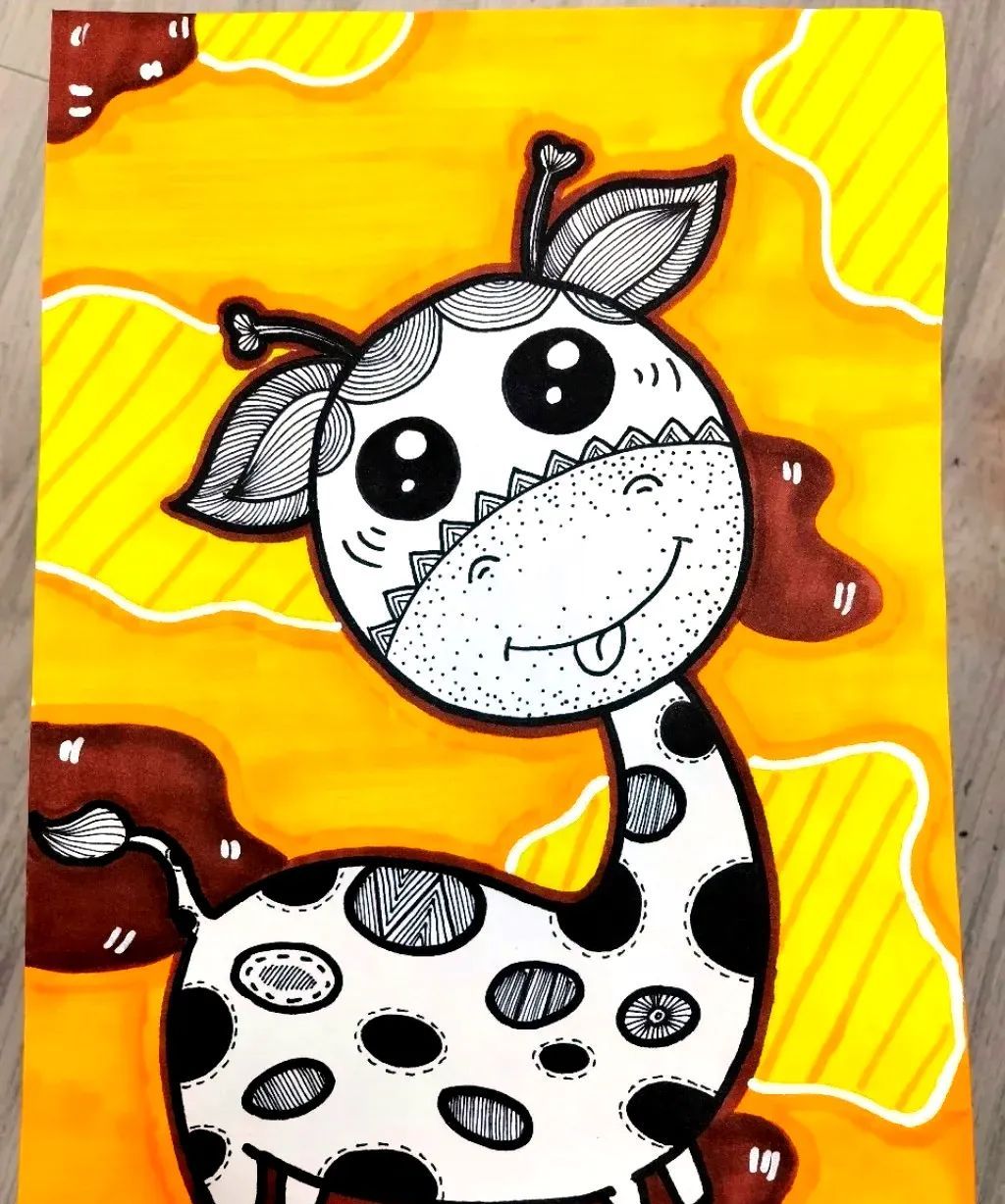 素材分享儿童画创意作品超美的装饰线描重磅来袭