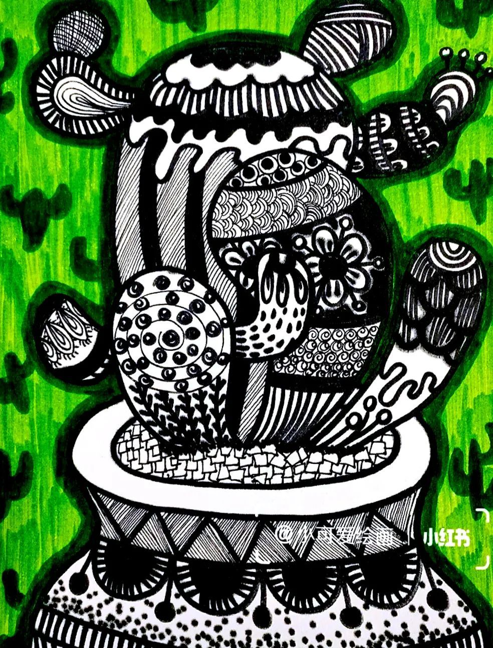 素材分享儿童画创意作品超美的装饰线描重磅来袭