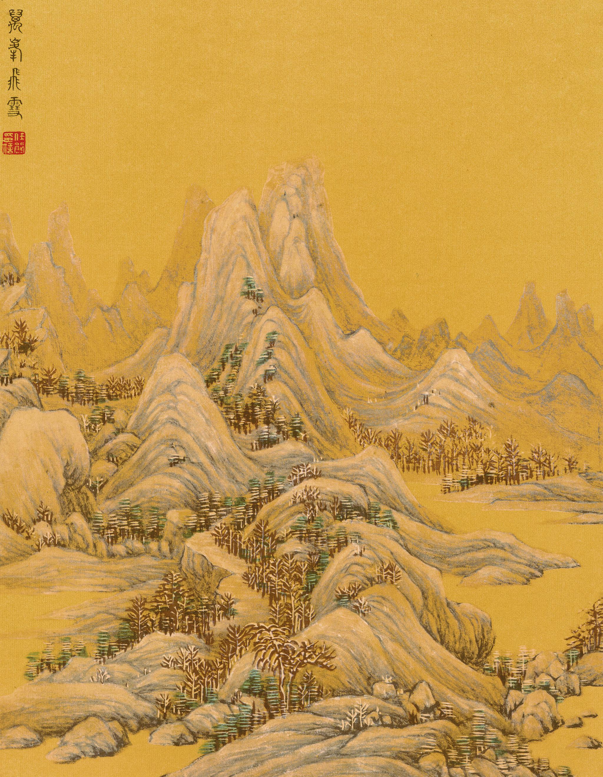 清·任熊《十万图册》欣赏|王翚|周闲|任熊