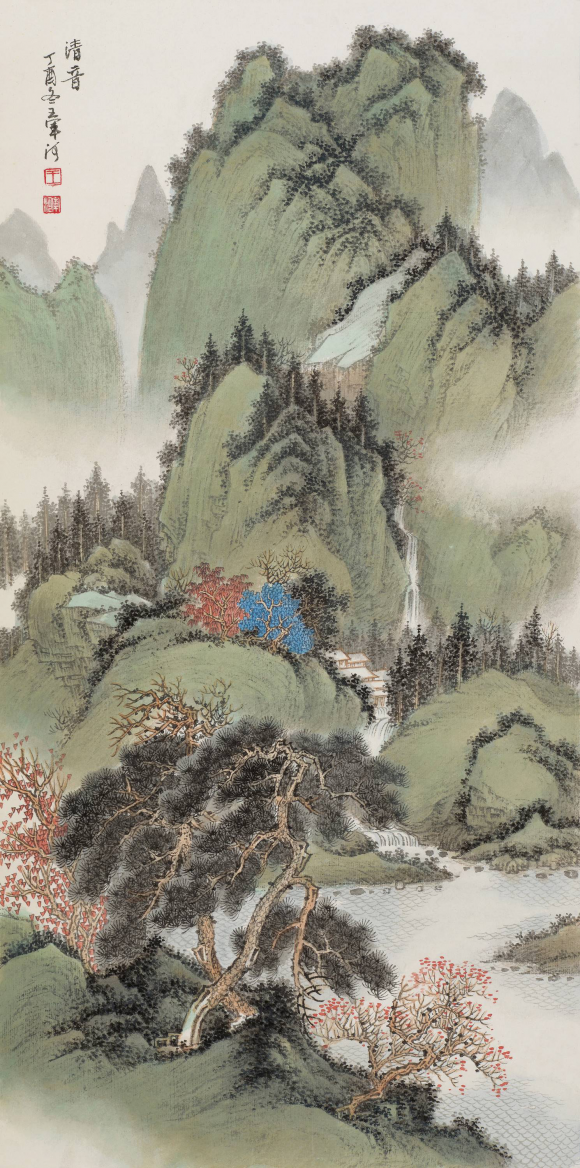 当代工笔山水画师王军河作品欣赏