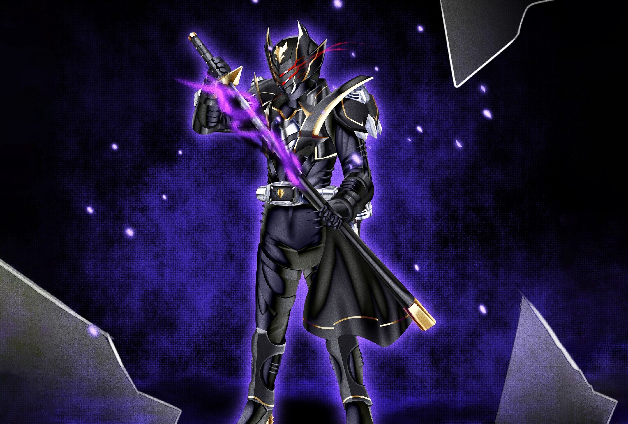 最后是假面骑士芬里尔,设定为镜世界黑暗骑士,源自龙牙的世界,变身
