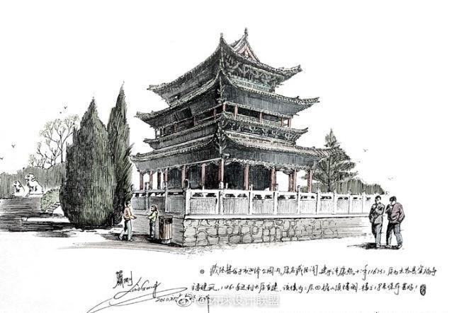 来自萧刚的太原古建筑速写日记