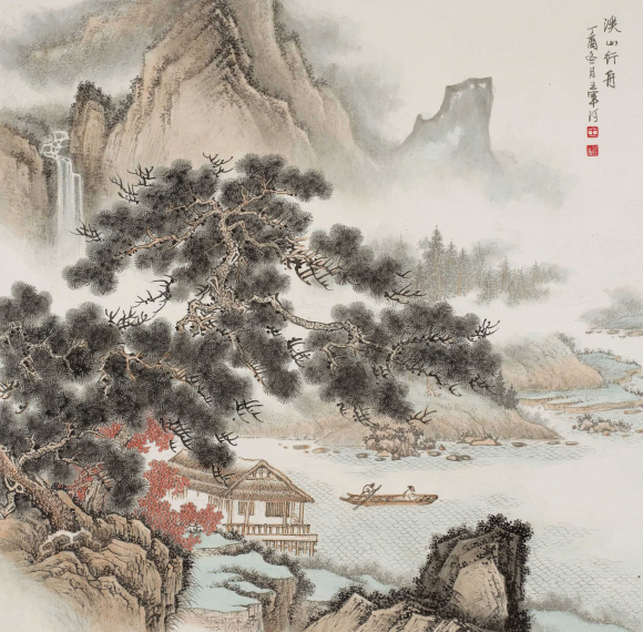 当代工笔山水画师王军河作品欣赏