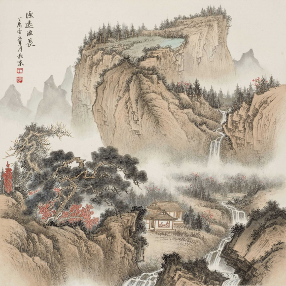 当代工笔山水画师王军河作品欣赏
