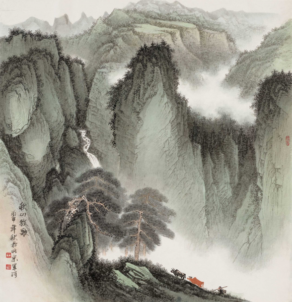 当代工笔山水画师王军河作品欣赏