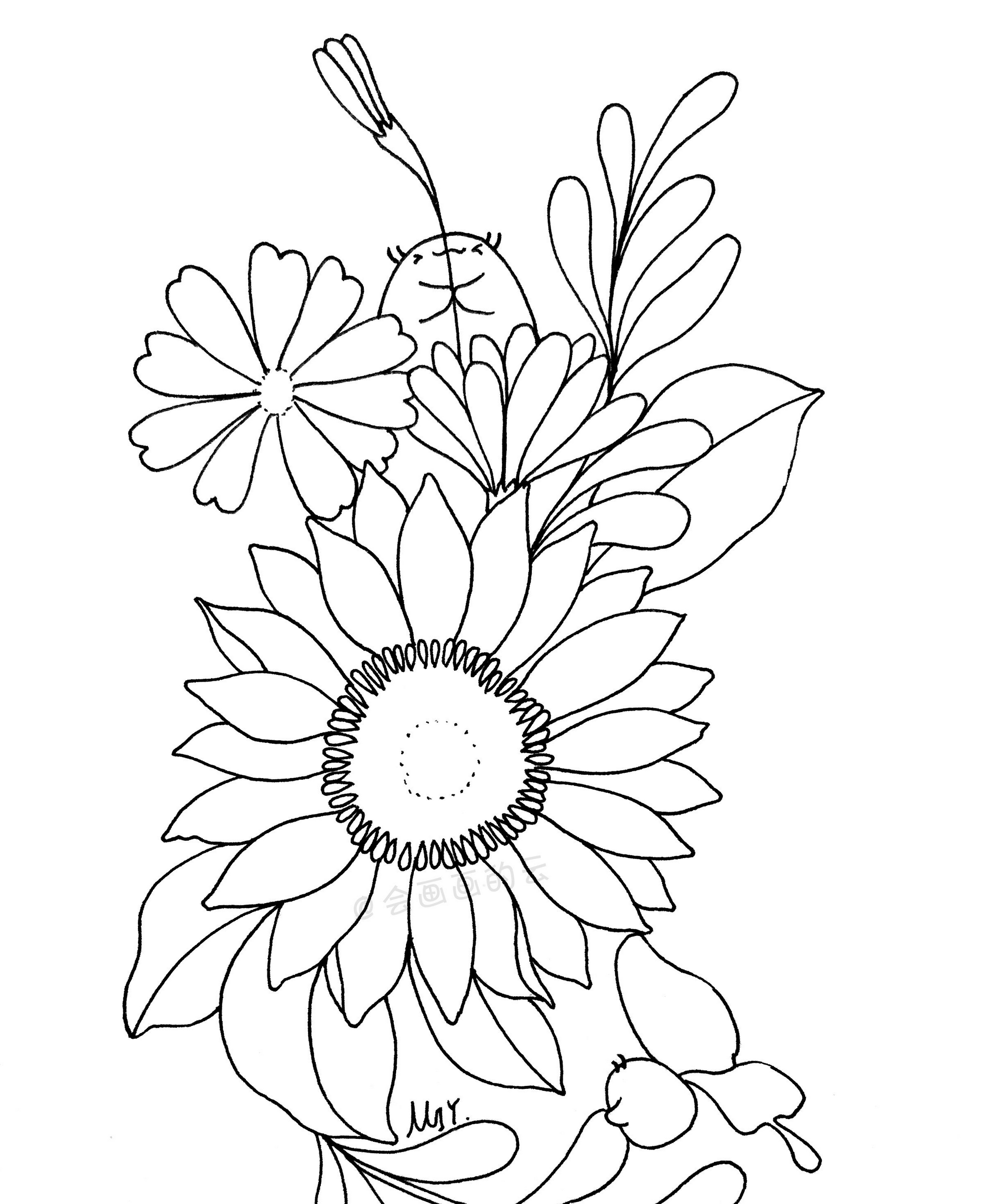 最常见的工具画出好看的花朵零基础也可以画的简笔画喜欢吗