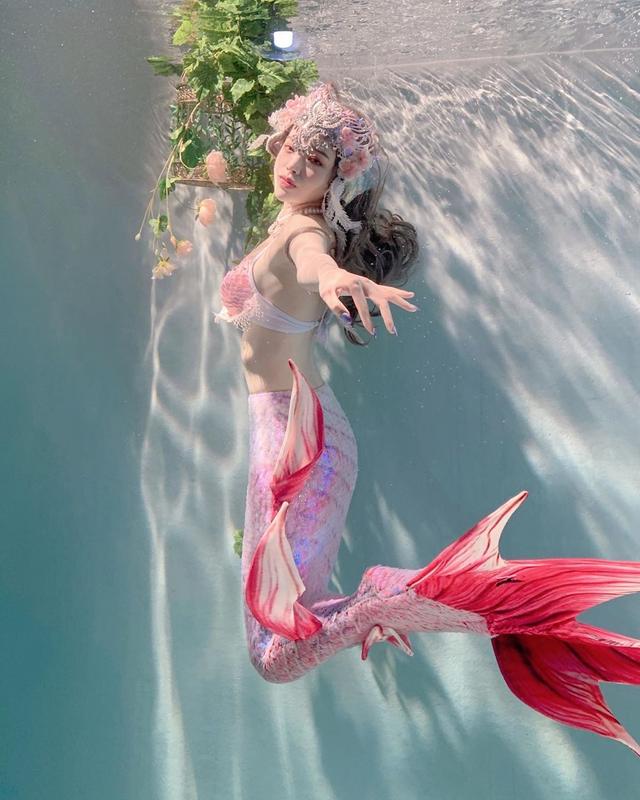 韩美女网红化身绝美人鱼自带仙气|人鱼|仙气|美人鱼_新浪新闻