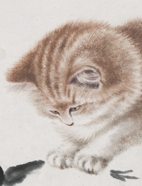 国画中的猫元代唐珙觅得狸儿太有情 乌蝉一点抱唇生 国画中的猫元代唐珙觅得狸儿太有情 乌蝉一点抱唇生