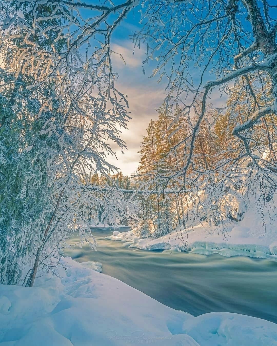 北欧仙境般雪景