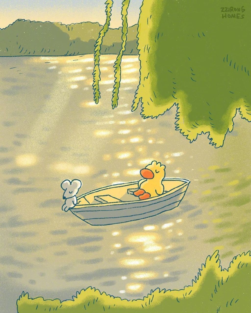 一组治愈温馨的插画设计! :zzirongx.x__财经头条