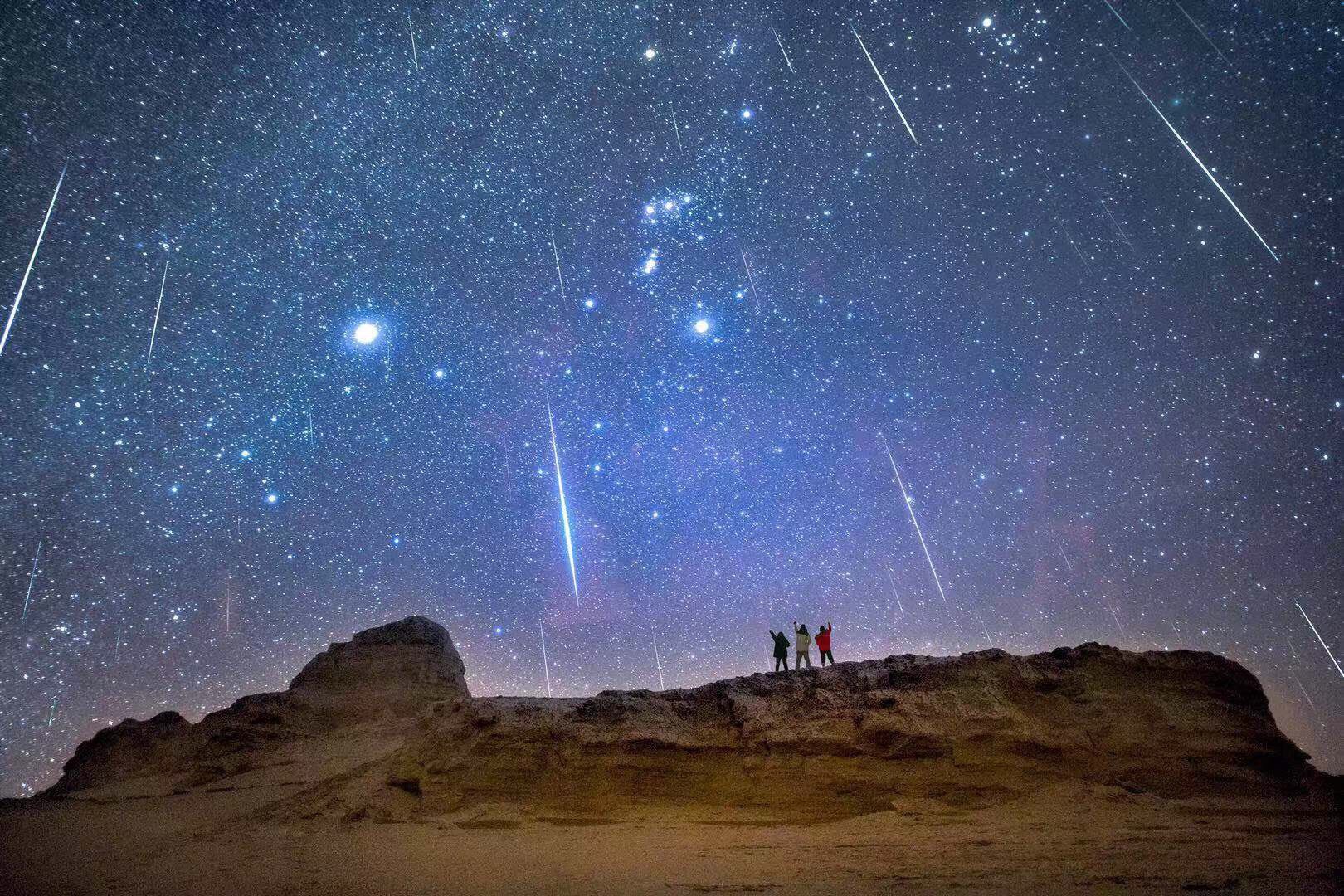 看到流星许愿吧!