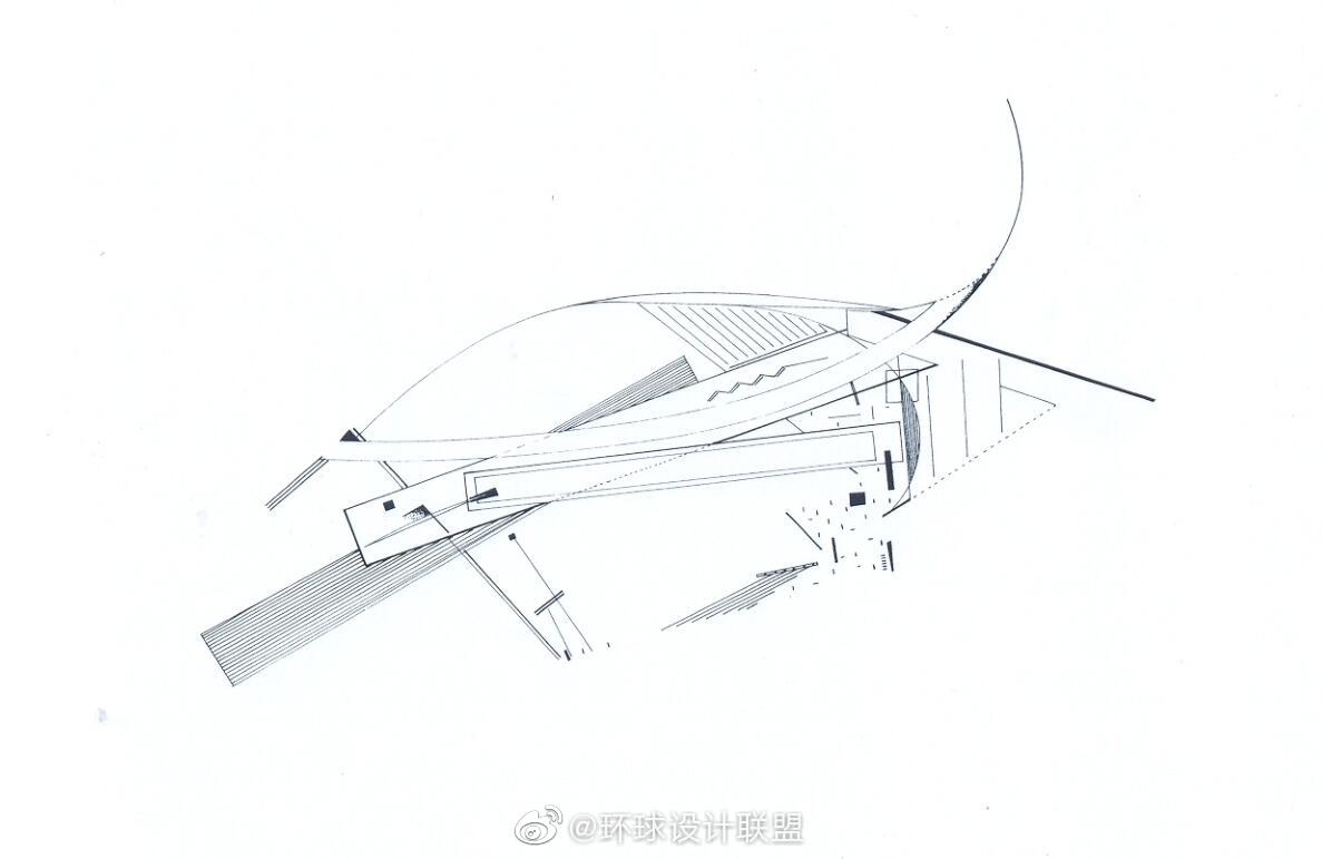 扎哈·哈迪德建筑手绘草图__财经头条
