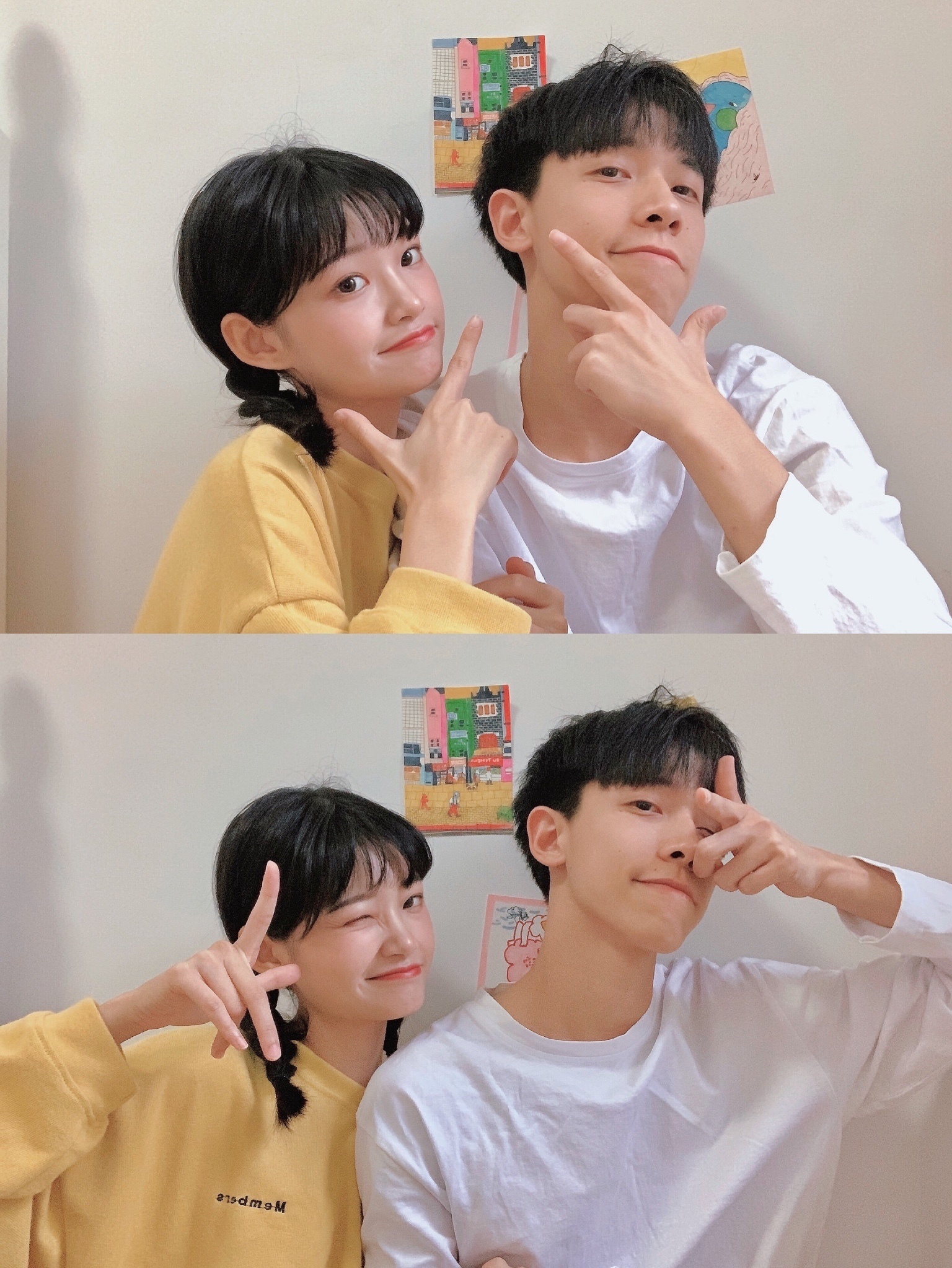 情侣自拍手势get_高清图集_新浪网