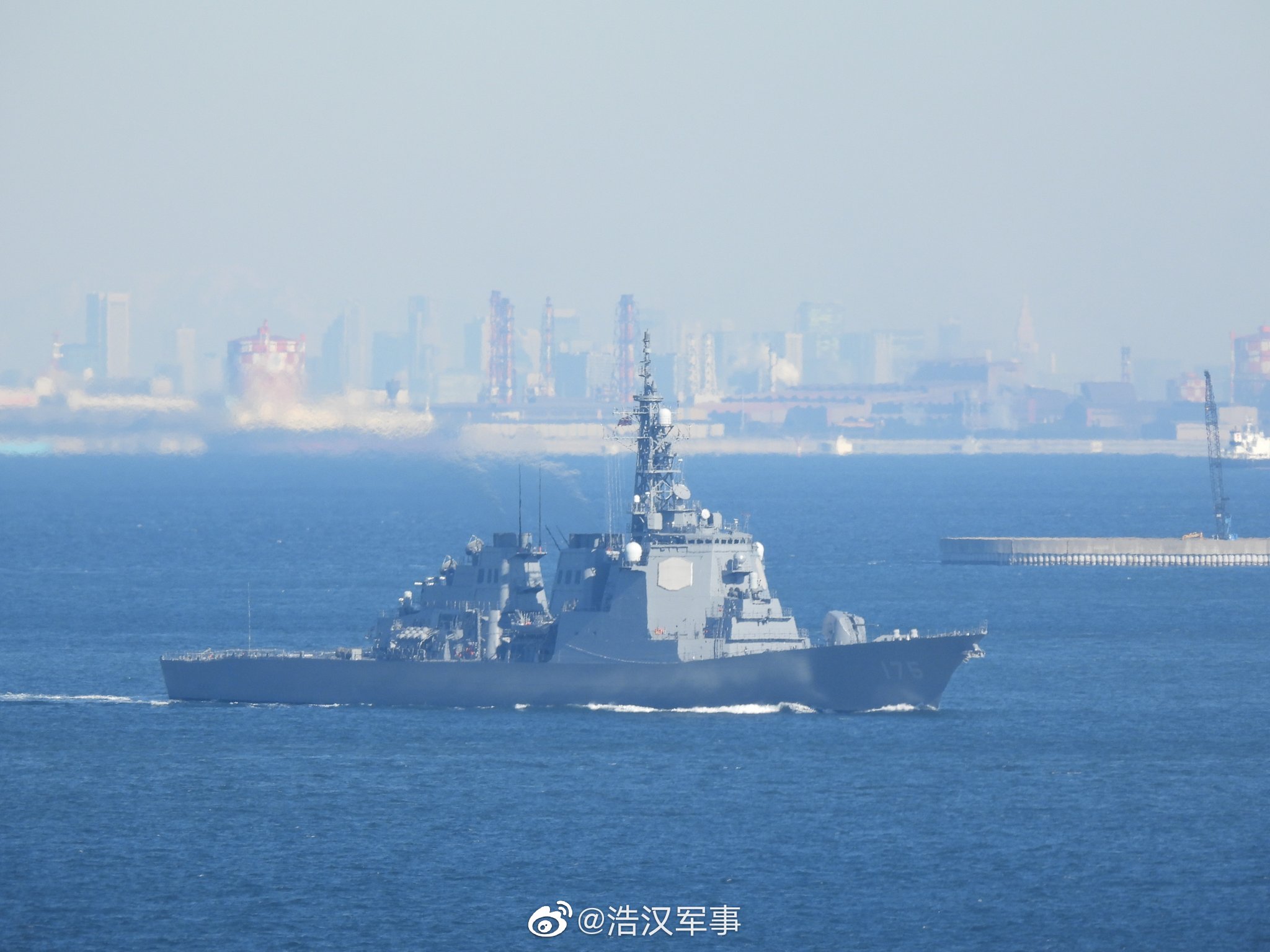 日本海自妙高号(みょうこう,js myōkō, ddg-175)驱逐舰出港_高清