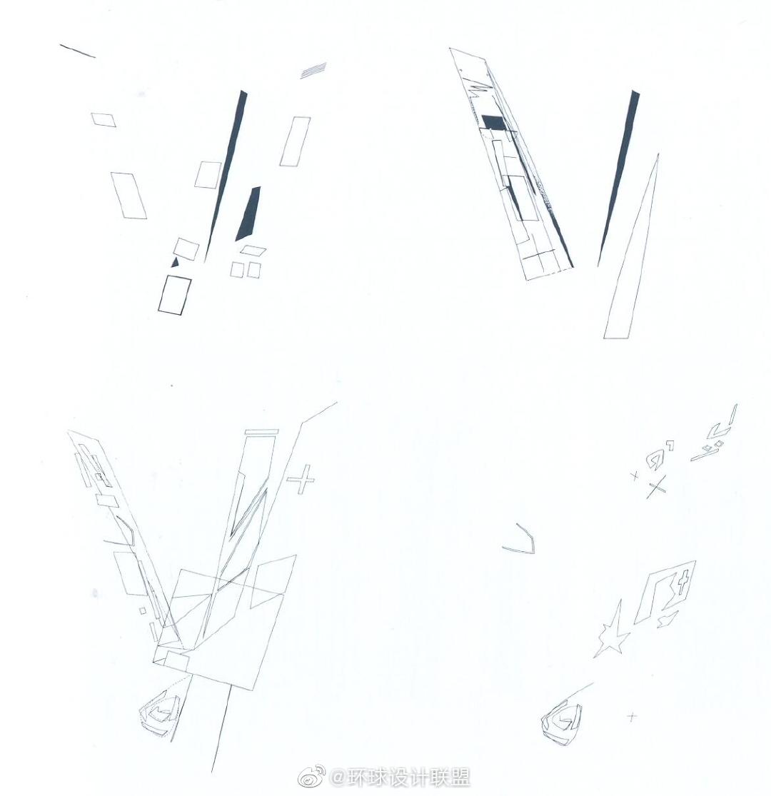 扎哈·哈迪德建筑手绘草图__财经头条