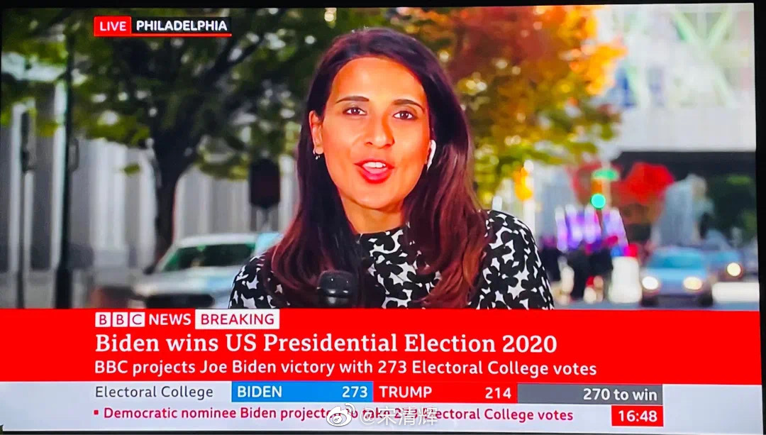 拜登当选美国总统:cnn,fox news,bbc率先宣布!