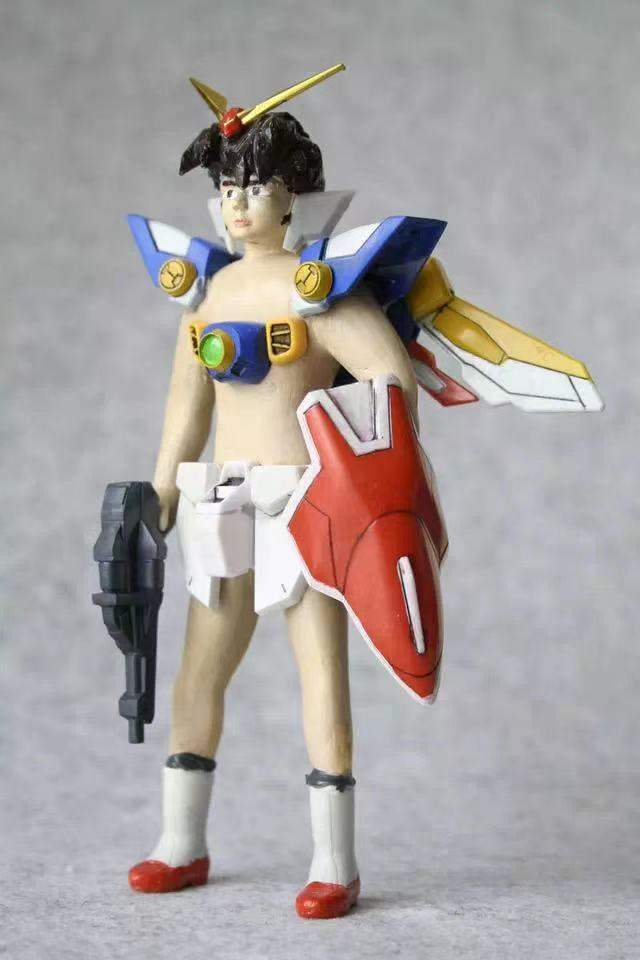 脑洞高达模型改造作品,"邪神"飞翼人形高达