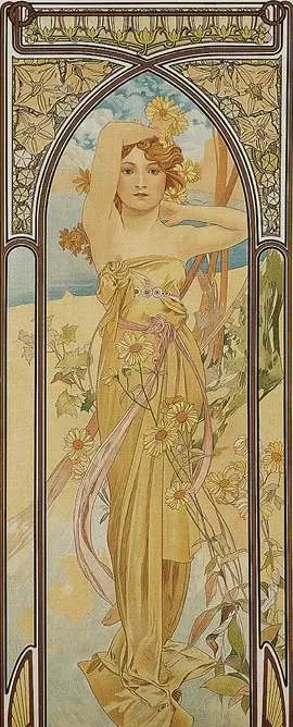 插画捷克艺术家阿尔丰斯穆夏古典插画作品欣赏