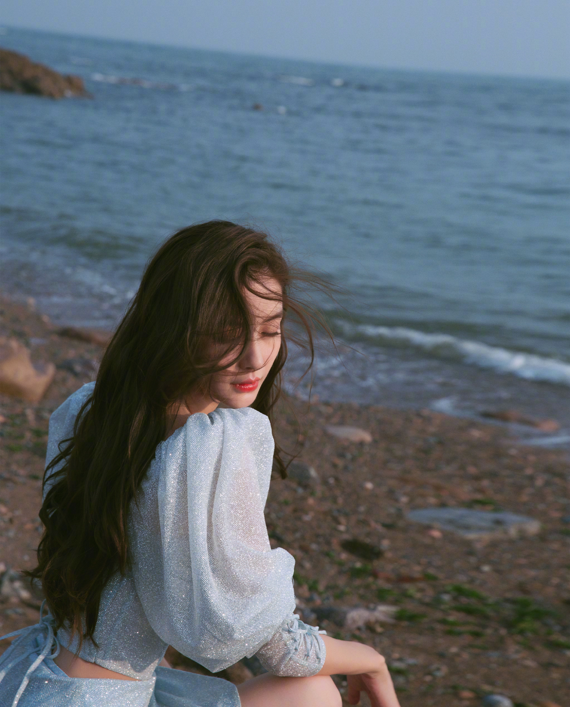 angelababy 海边写真