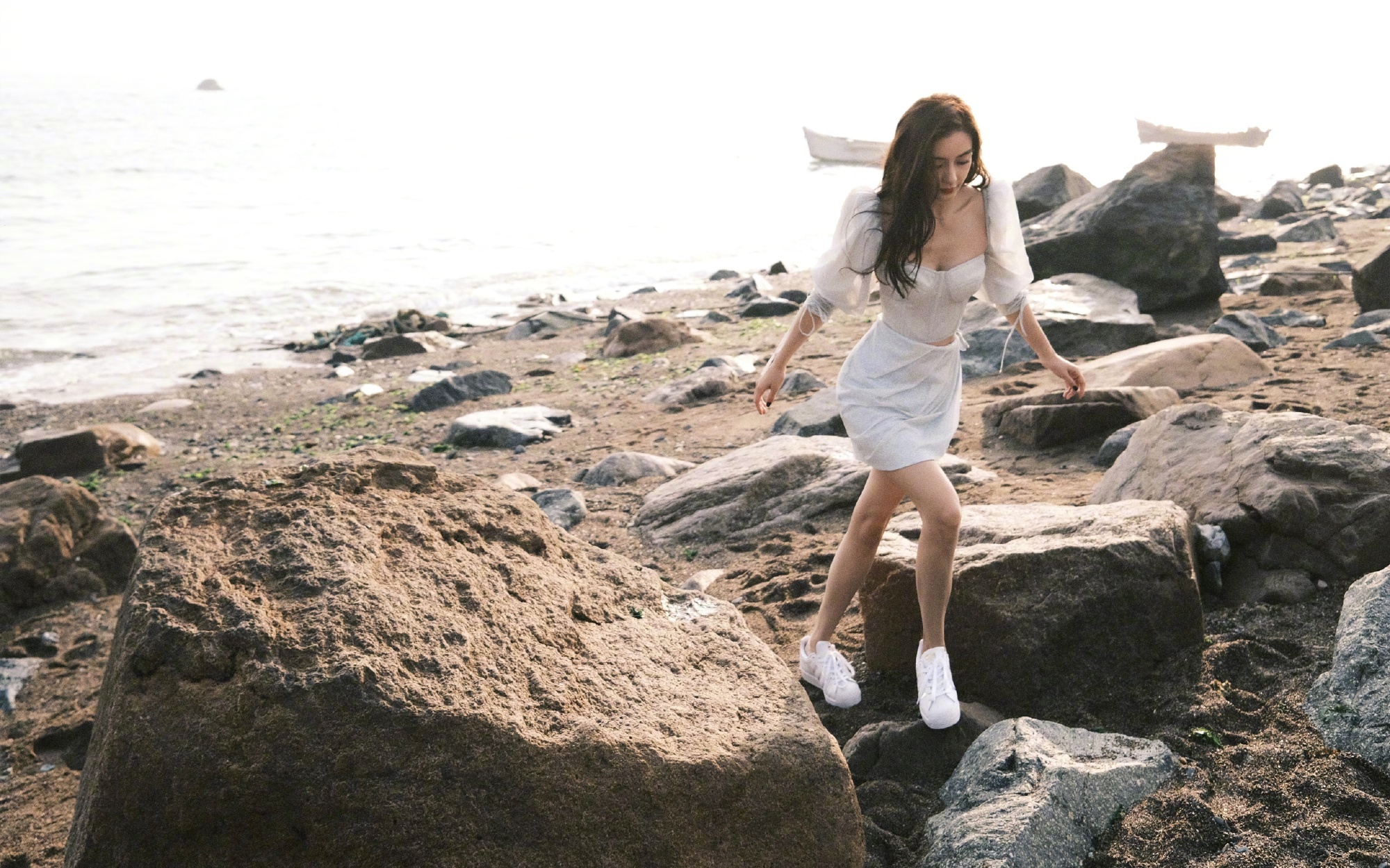 angelababy 海边写真