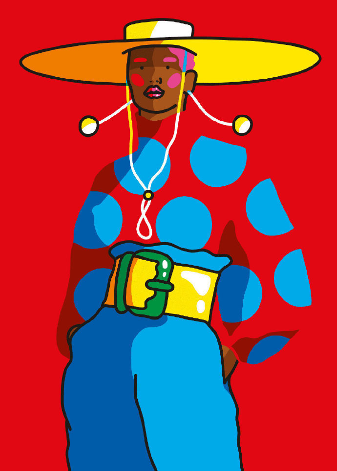 波普风人物插画 荷兰插画家 xaviera altena