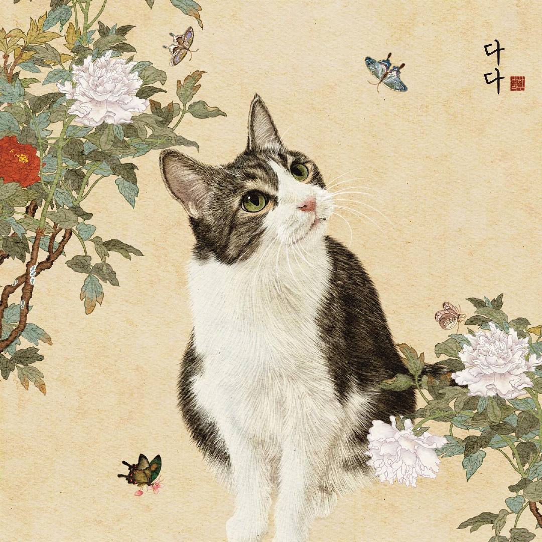 国画里的猫咪都好优雅!__财经头条