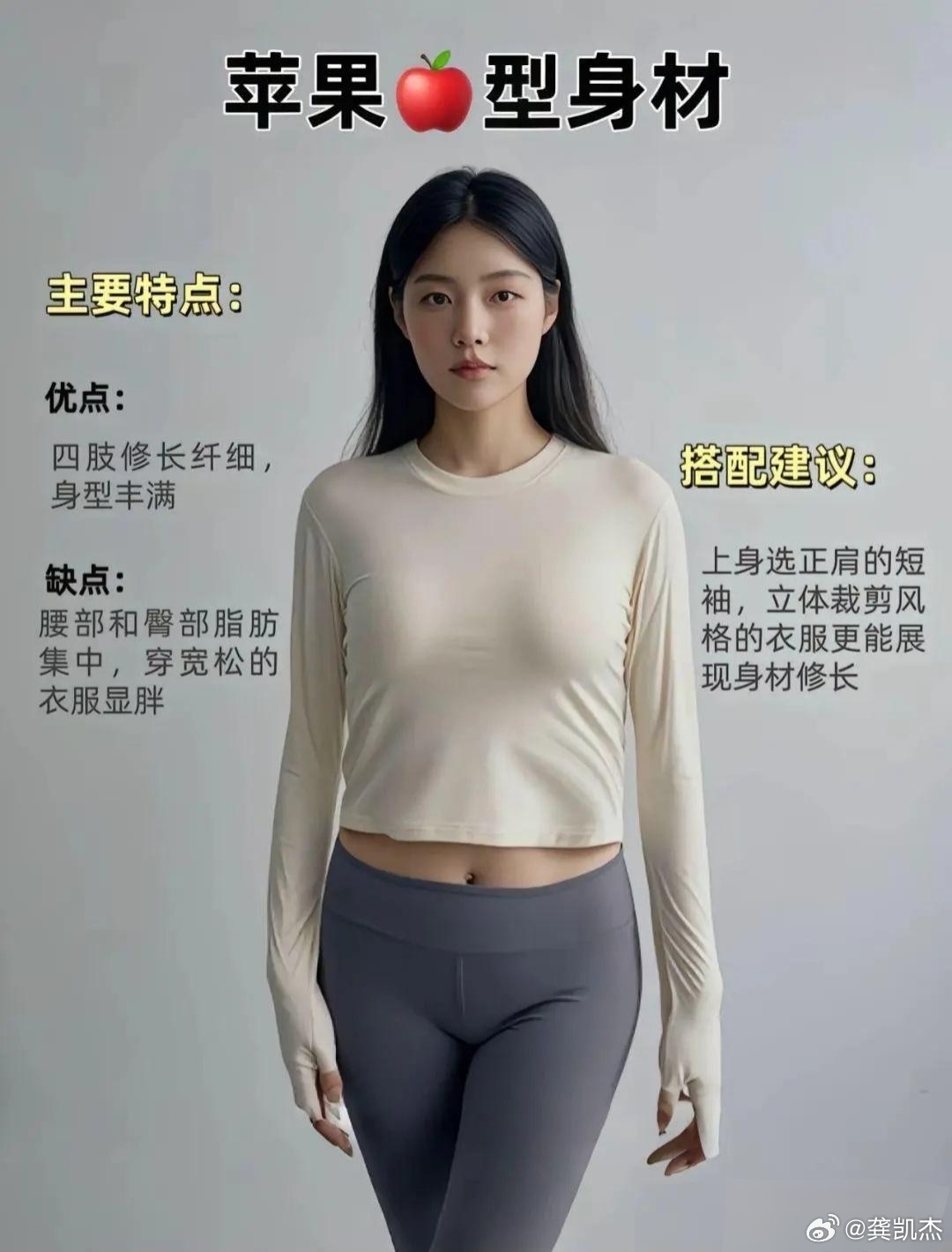 最美身材排列:沙漏,梨型,h型,倒三角,苹果型,有不同意见吗?