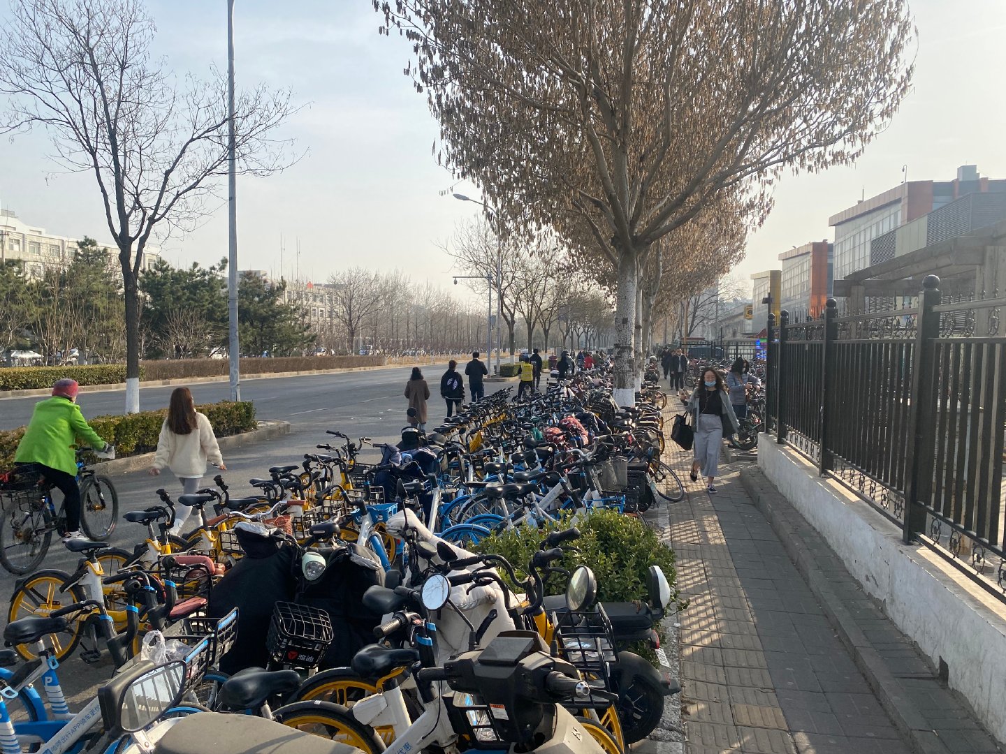 行人在人行道上难行！读者反映：人行步道窄得不能再窄了|非机动车道|文章|机动车|疫情|电动自行车_新浪新闻