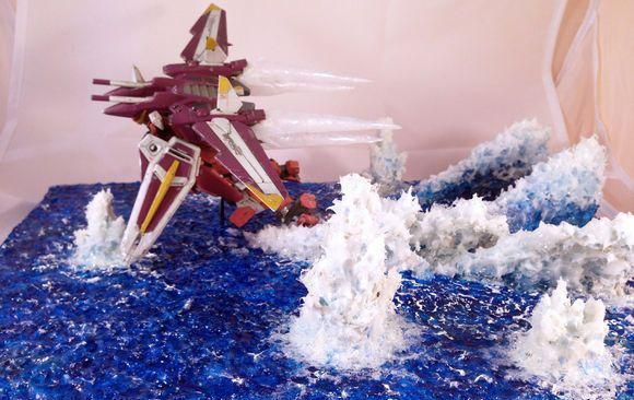 高达水中作战场景佳作正义高达出击