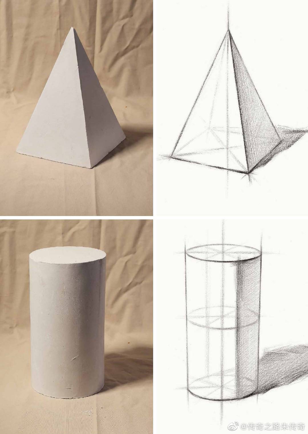 几何形体非常简单,我们学习它的目的不单是会画它