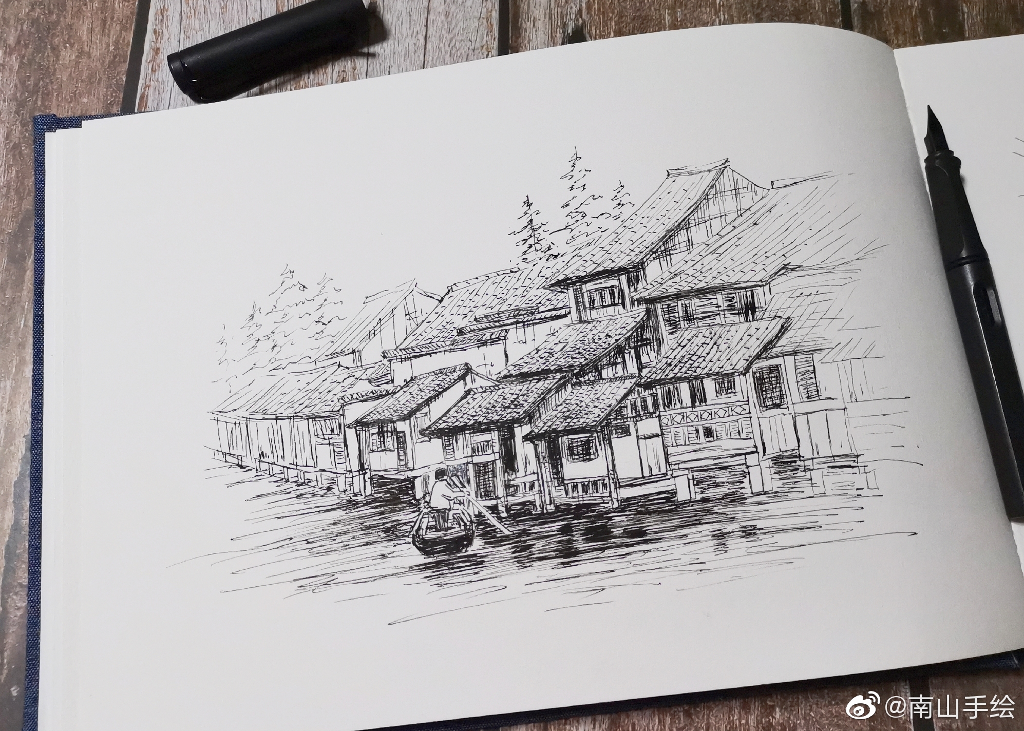钢笔画下的小桥流水人家——乌镇 @南山绘_高清图集_新浪网
