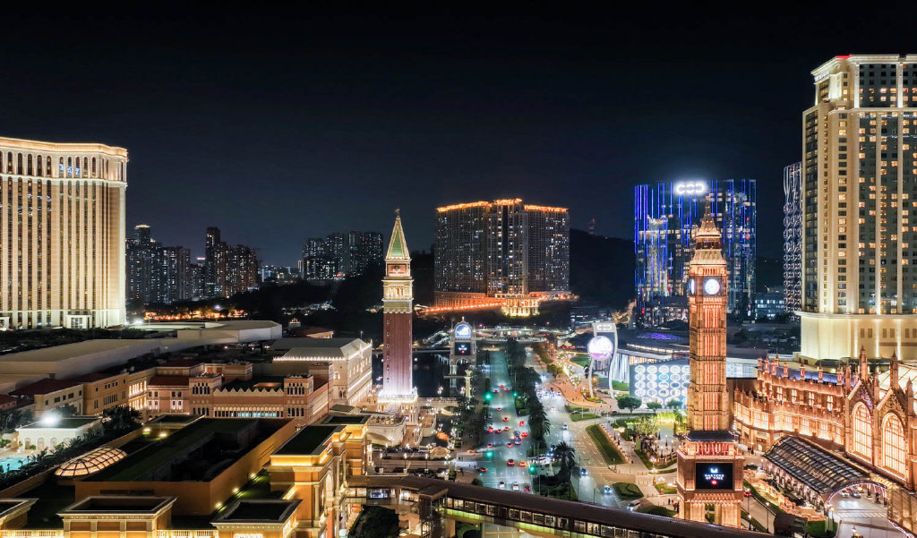 澳门金光大道夜景