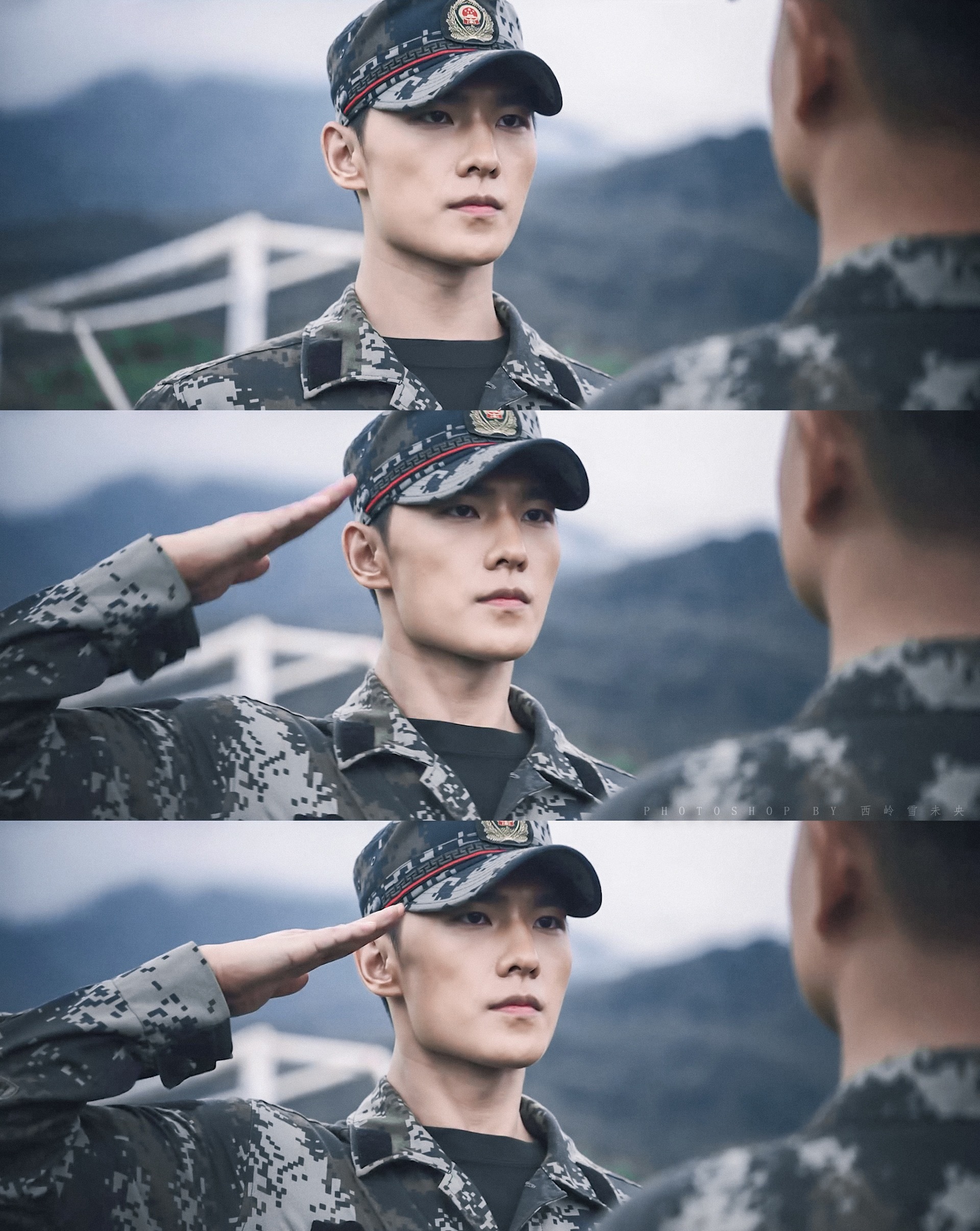 军人出身的杨洋,穿上军装当然是一身正气 @杨洋