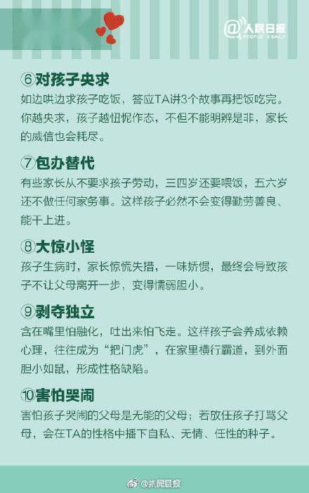 熊家长行为自查表 没有真正的熊孩子只有真正的熊家长