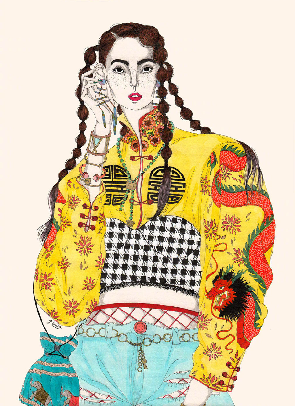 法国插画师 jeremy combot 笔下的潮流人物插画,时尚感十足!