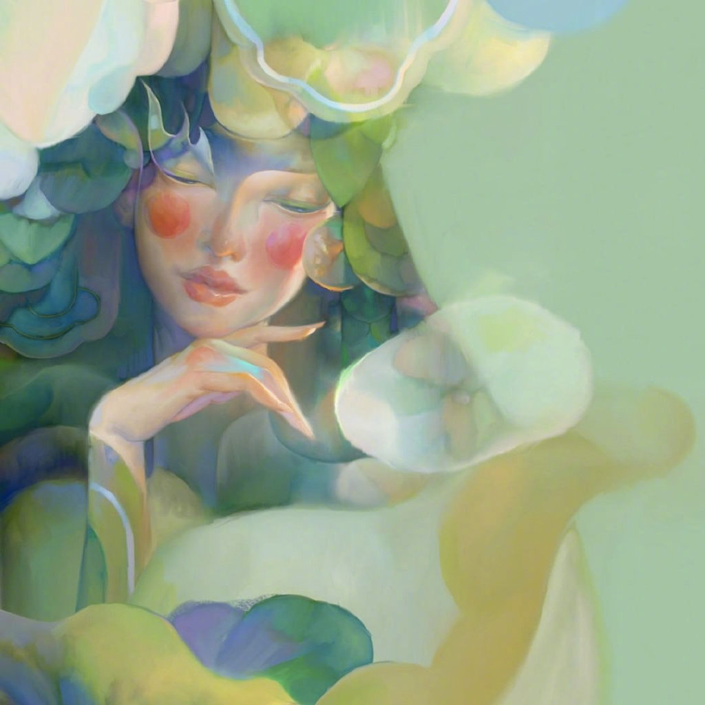 越南插画师 thanh nha06n nguye0809n 一组人像插画艺术