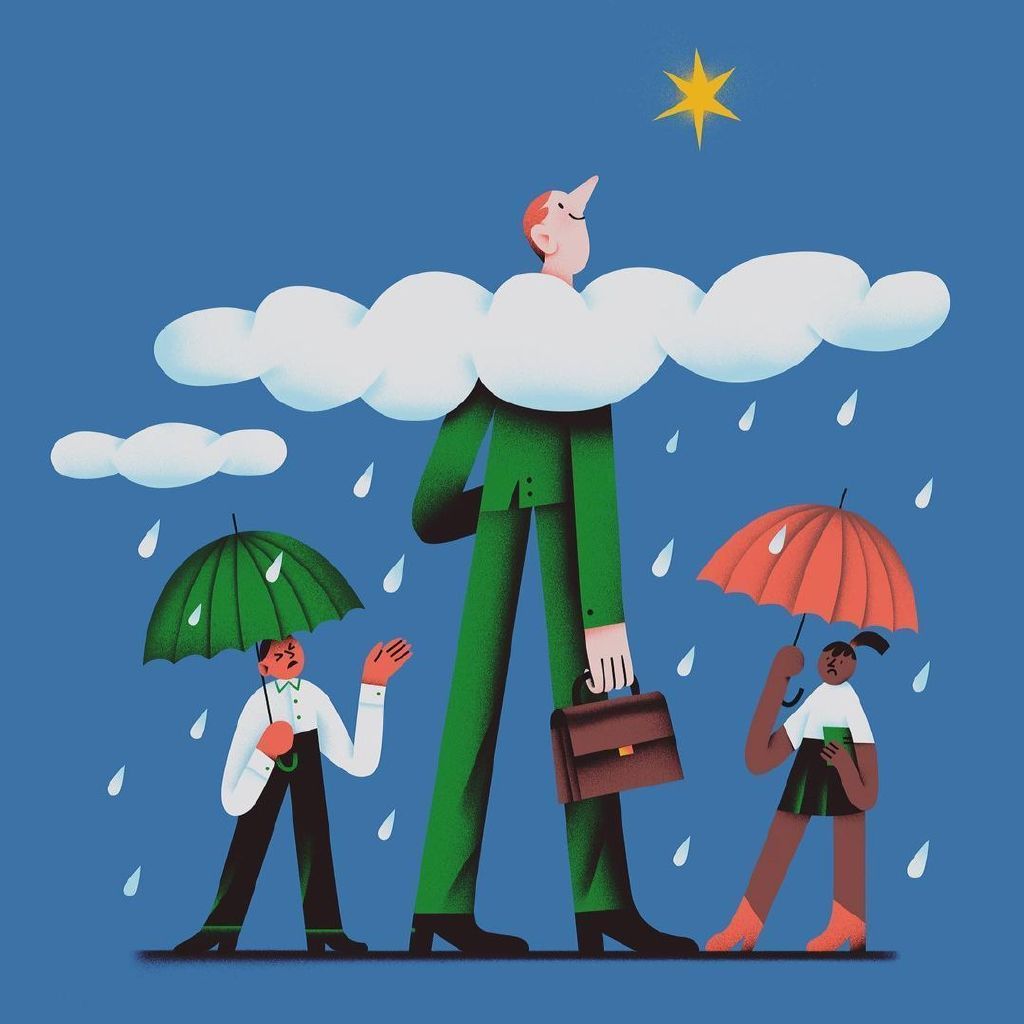 乌克兰插画师 tania yakunova 夸张有趣的人物矢量风格插画