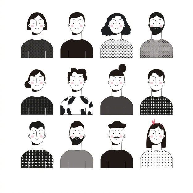 简笔画人物头像大集合