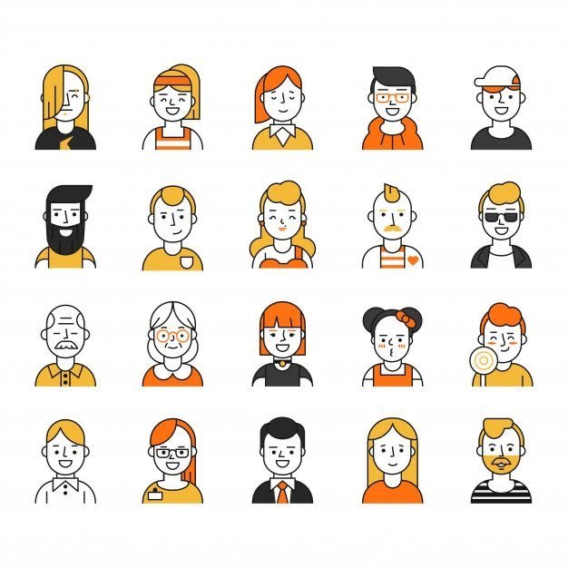 简笔画人物头像大集合