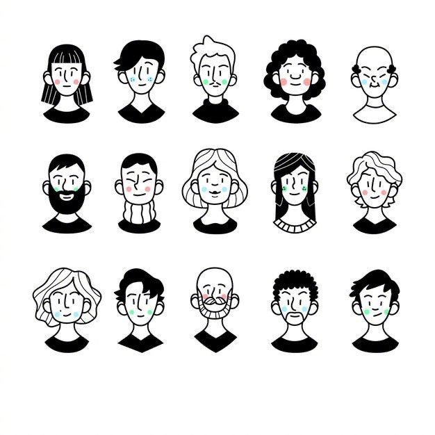 简笔画人物头像大集合