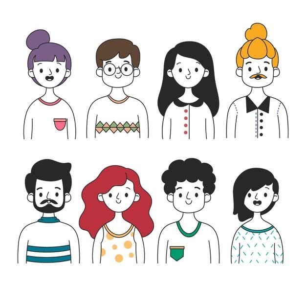 简笔画人物头像大集合