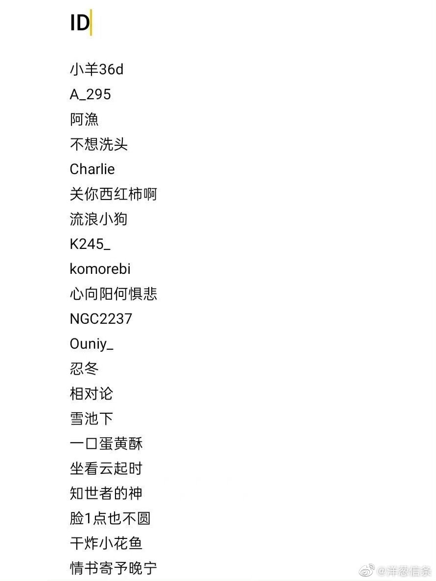 小众又好听的id/昵称/网名__财经头条