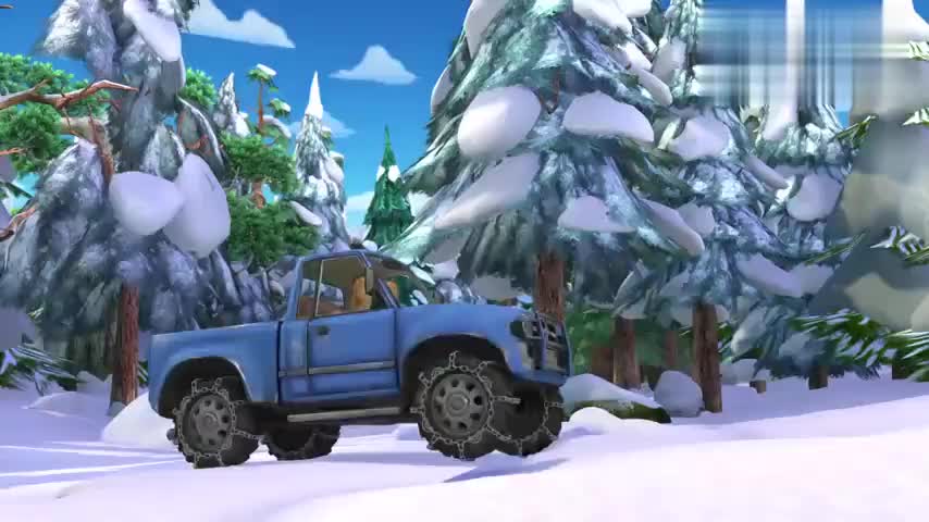 熊出没大狗熊跑得挺快光头强开车一直追都很难追上啊