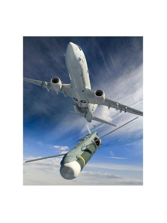 美国海军的P-8A反潜巡逻机进行“高空反潜战武器能力(HAAWC)”滑翔鱼